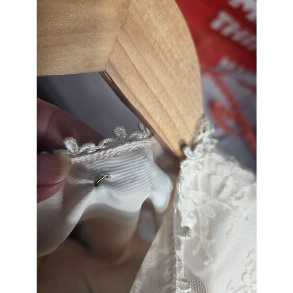 VTG 80s Pretty in Pink Blush Lace Drop Waist Dress Sz. 12 - Picture 10 of 11